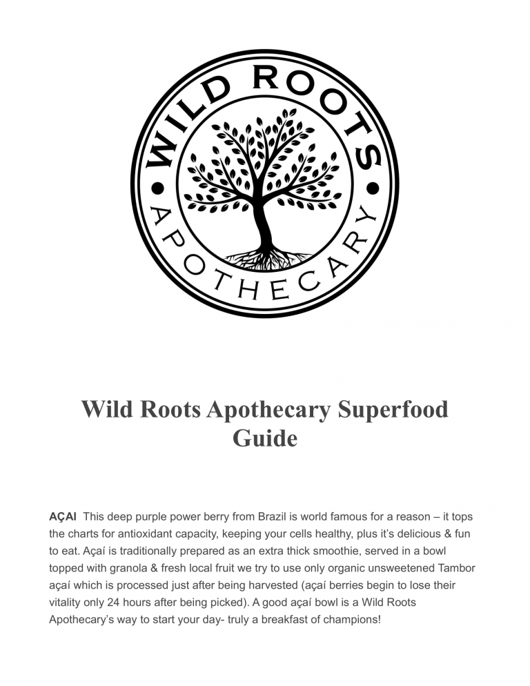 Superfood Guide Page 1